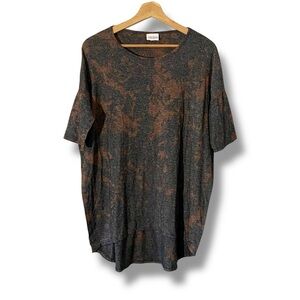 LuLaRoe Custom Bleached Oversized Gray Tunic Top